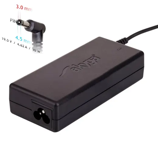 Notebook power supply Akyga AK-ND-53 19.5V | 4.62A 90W 4.5 x 3.0 mm + pin DELL 1.2m