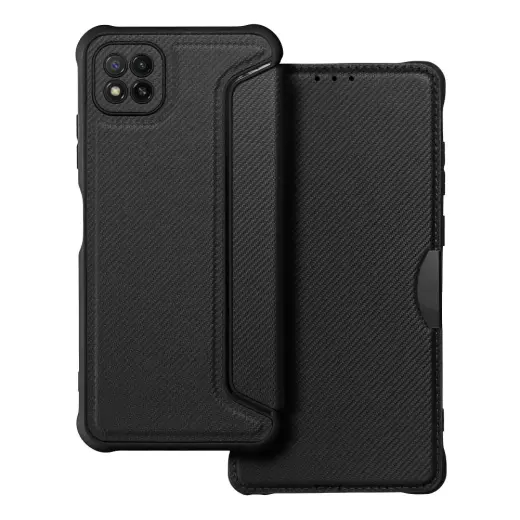 Razor knyginio tipo telefono dėklas Samsung Galaxy A22 5G (A226) juodas