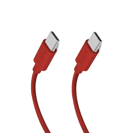 data transfer and charging cable | USB-C to USB-C | 1.5m | red