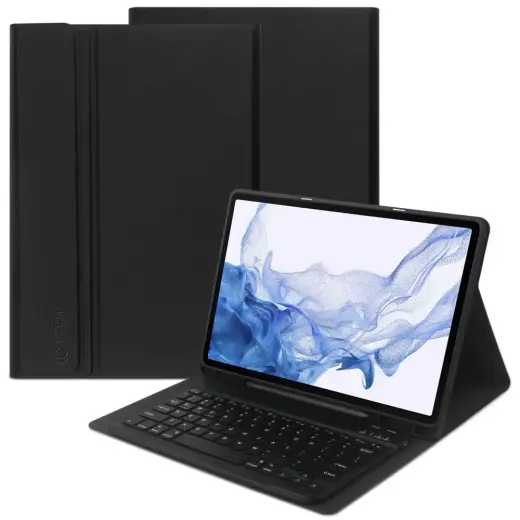 Tech-Protect SC Pen + tastatūras futrālis ar tastatūru Samsung Galaxy Tab S7+ | S8+ | S7 FE 12.4" - melns