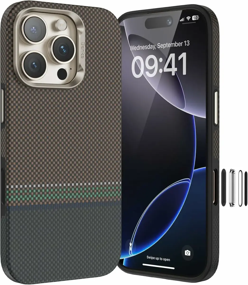 Benks Magnetic Armor Pro Prestige Kevlar 600D maciņš telefonam iPhone 16 Pro