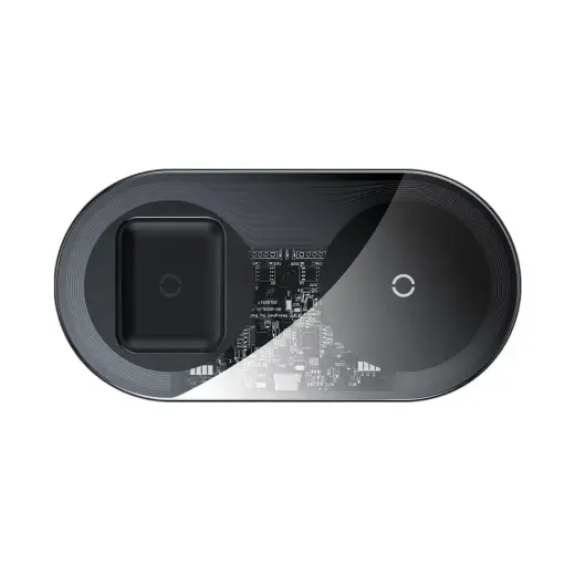 Baseus Simple Pro WXJK-CA02 2-in-1 juhtmevaba laadija | Qi | 15W | läbipaistev