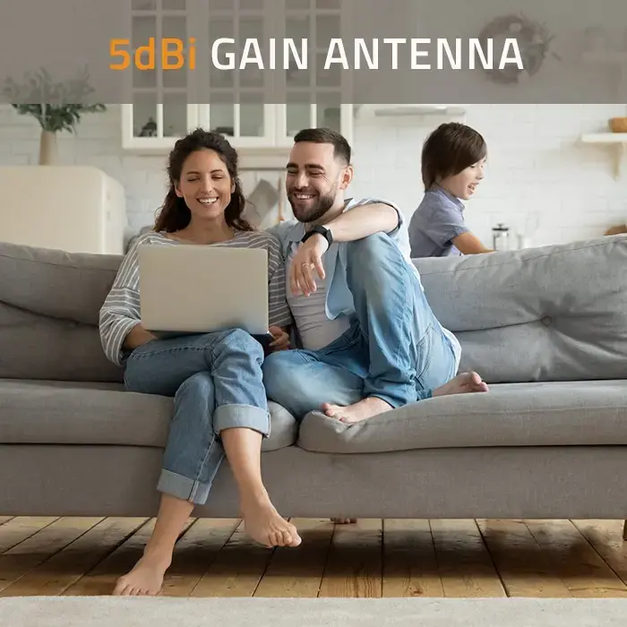 Qoltec Wi-Fi antenna 2.4/2.5 GHz | 5.1/5.8 GHz | 5dBi | omnidirectional | Indoor