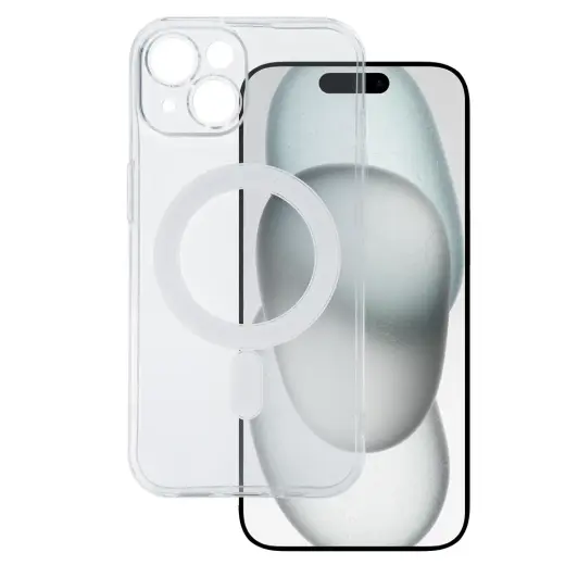 TEL PROTECT MagSilicone Case for Iphone 15 Transparent