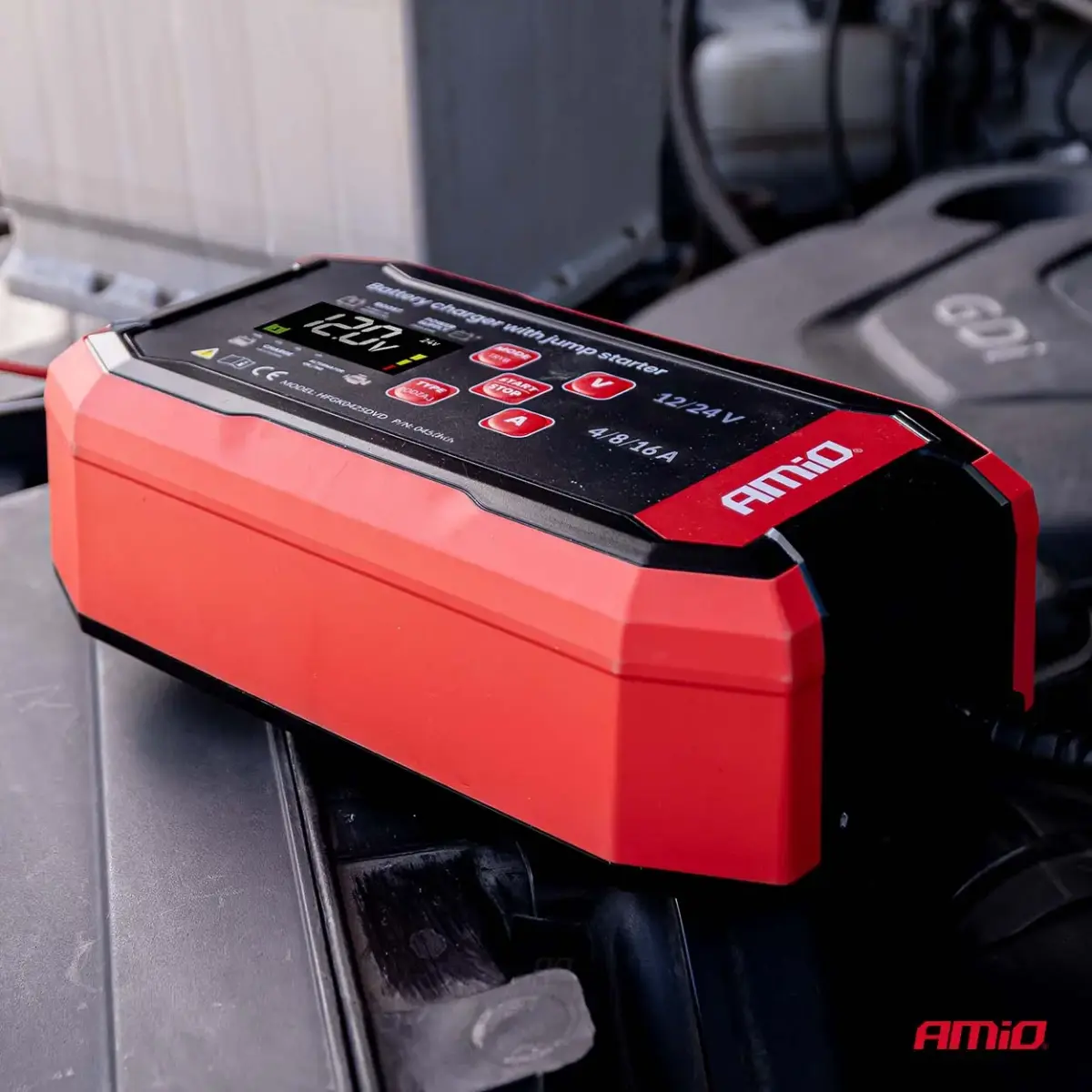 Digital battery charger BOOST AGM GEL STD LiFePo4 MAX 16A 12/24V PRO AMIO-04529