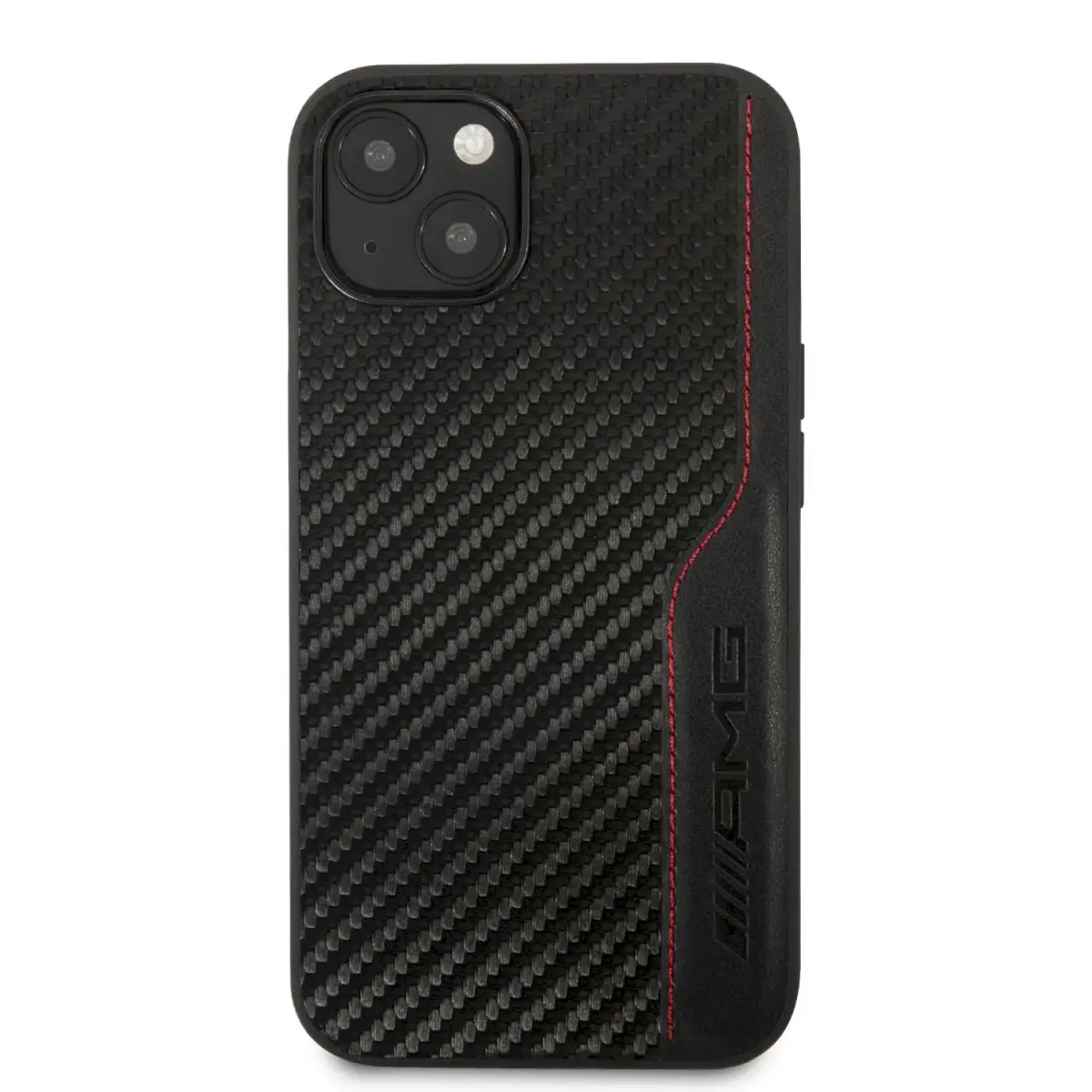 AMHCP13SDEBK AMG PU Carbon Effect Hard Case for iPhone 13 Mini Black