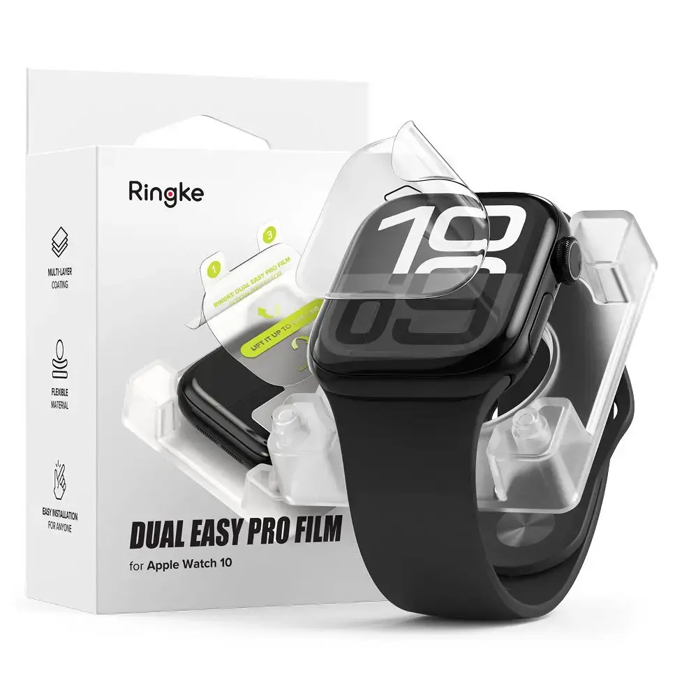FOLIA OCHRONNA RINGKE DUAL EASY PRO 2-PACK APPLE WATCH 10 / 11 (42 MM) CLEAR