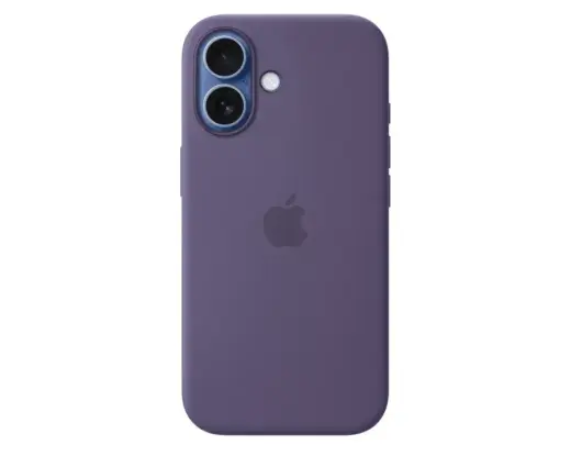 Silicone чехол с поддержкой MagSafe для телефона iPhone 17 фиолетовый