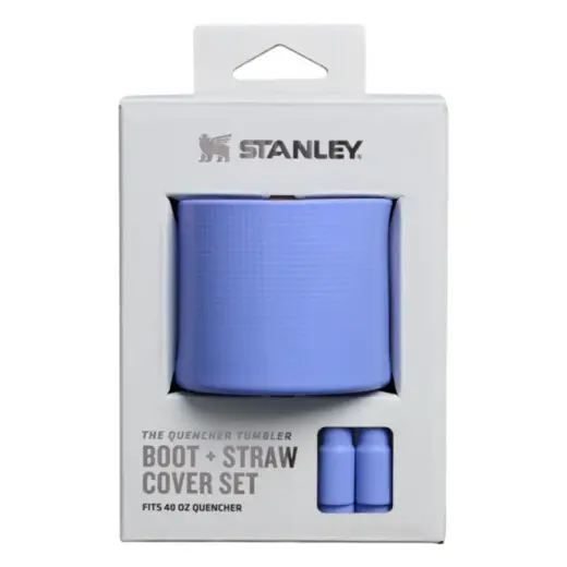 Aizsargpārvalka un salmiņu vāciņu 2 gab. komplekts termokrūzēm 1,18L The Quencher Boot + Straw Topper hortenziju zils