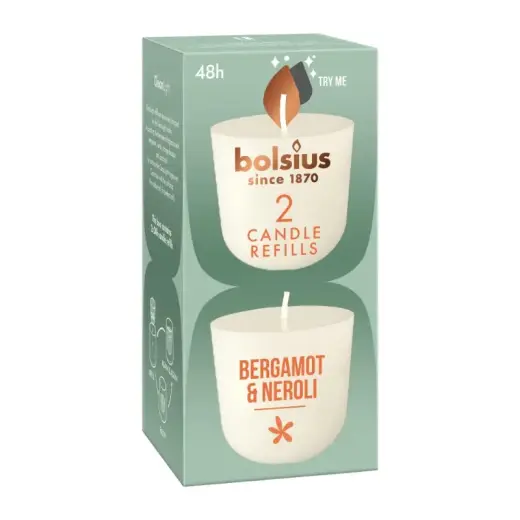Sveces Clean Light uzpildes sveces 2 gab. bergamot & neroli