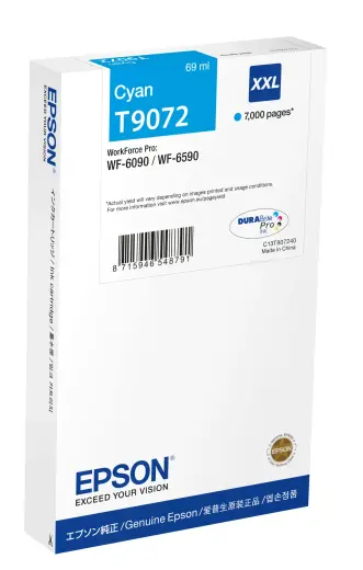 Tintes kārtridžs Epson T9072 XXL C13T90724N ciāna