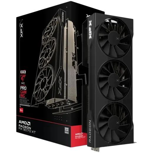 XFX Swift AMD Radeon RX 9070XT Triple Fan 16GB GDDR6 256-bit HDMI 3xDP