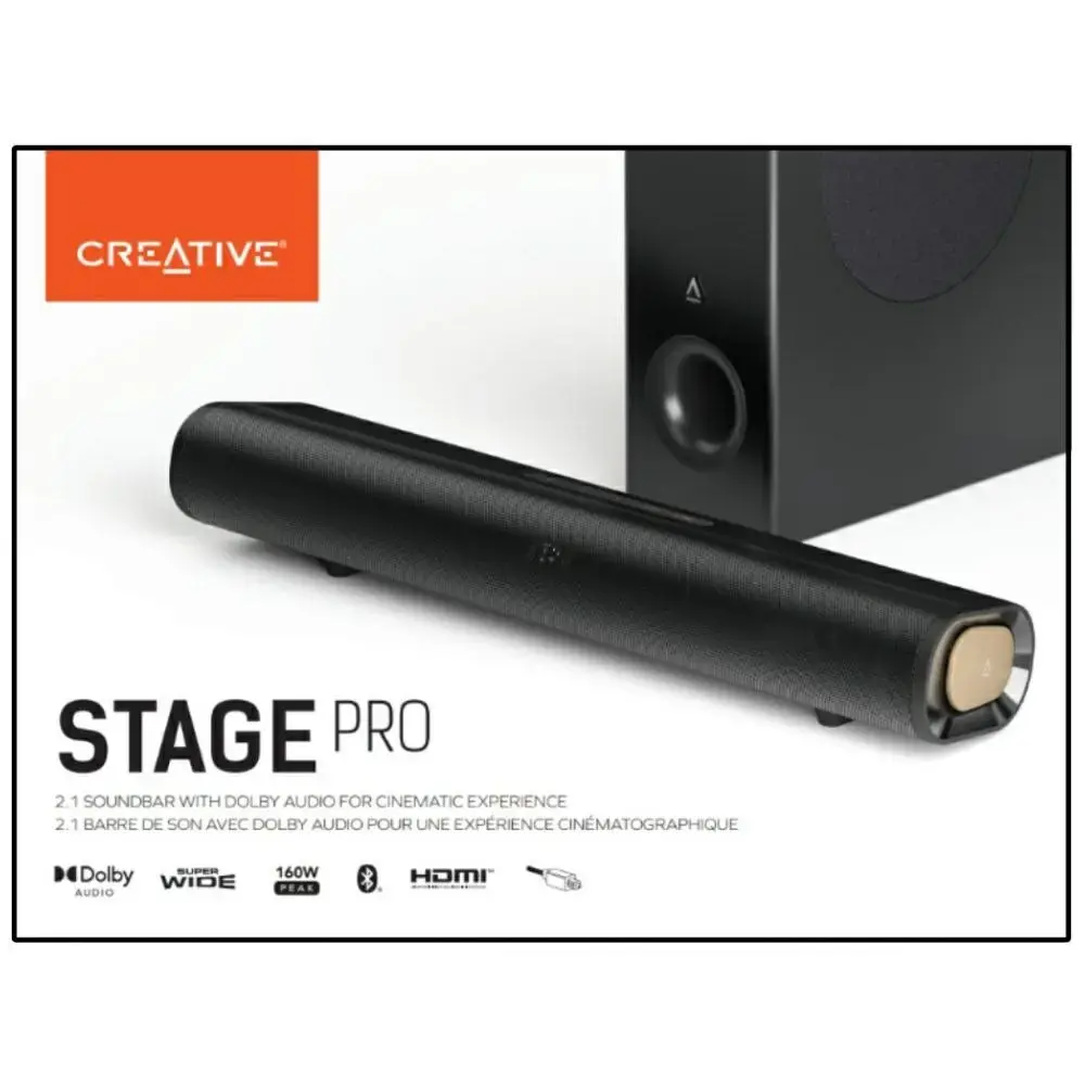 Soundbar 2.1 Creative Stage Pro with subwoofer Bluetooth 5.3