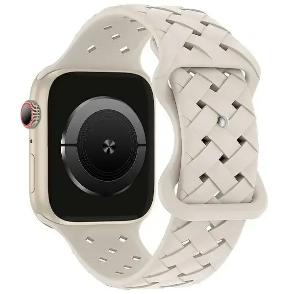 Beline pasek Apple Watch Silicone Woven 38|40|41mm beżowy |starlight box