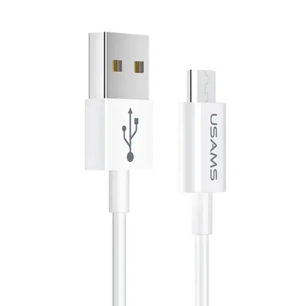 USAMS U23 SJ284USB01 datu pārraides un uzlādes vads | USB-A uz Micro USB | 10W | 1m | balts