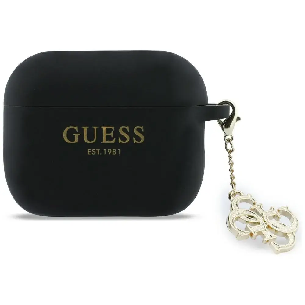 Case Guess Silicone 4G Charm for AirPods  Pro 3 black