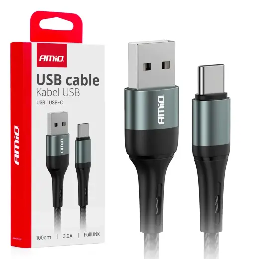 AMiO AMIO-03911 провод для передачи данных и зарядки | USB-A на USB-C | 15W | 1m