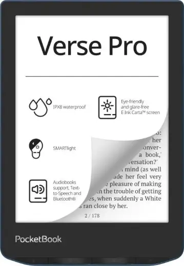 PocketBook eBook reader Verse Pro EU / PB634-A-WW Black, blue S