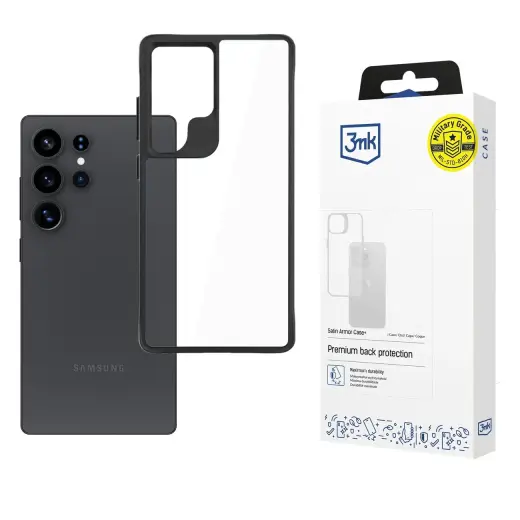 3mk Satin Armor Case+ for Samsung Galaxy S25 Ultra - Transparent