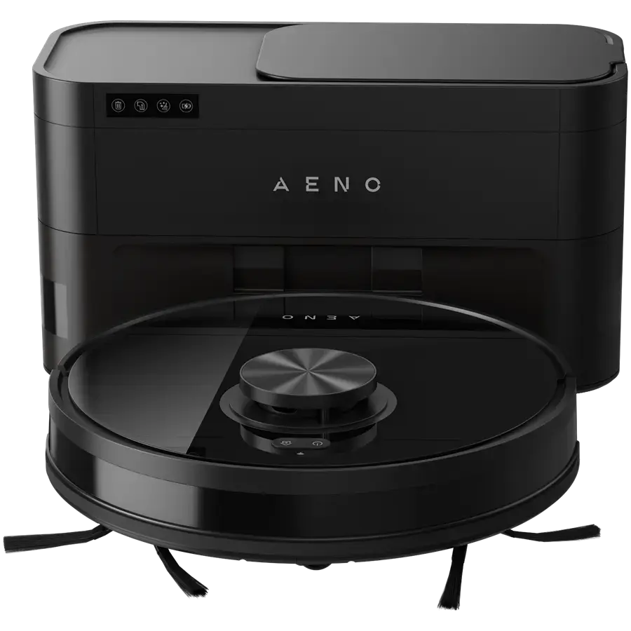 Robot Cleaner w/Dust Collector, black, 2in1 and dust tank, 4000pa, 3200mAh battery