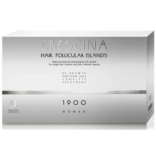 Labo,  Crescina Follicular Islands 1900, For Growth Stimulation, Ampoules Treatment Serum, For Scalp, For Women, 10 +10 pcs