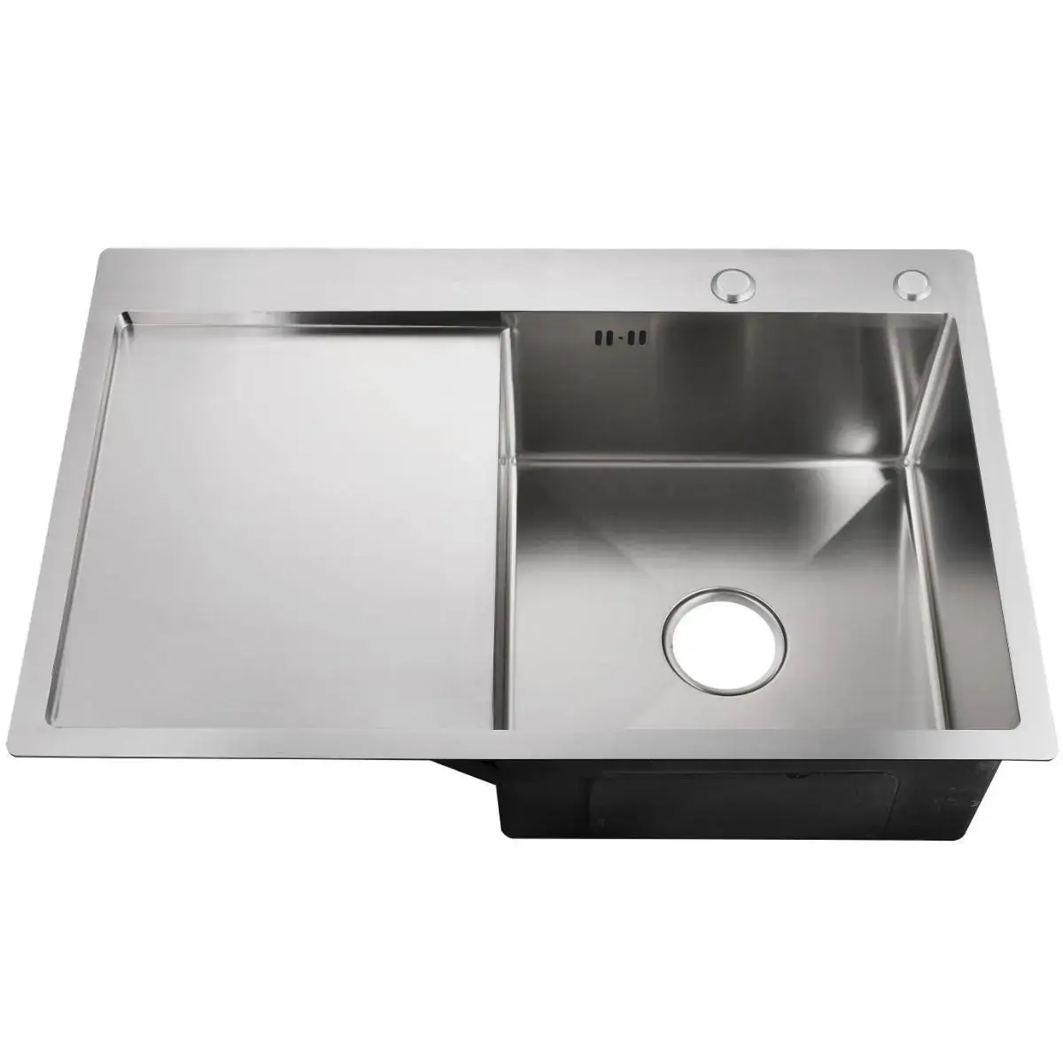 AB Sink NT 780x510x200mm with countertop, right, satin, with siphon