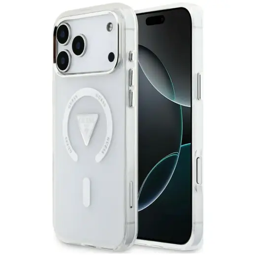 Case Guess IML Gradient Triangle Logo    MagSafe for iPhone 18 Pro Max / 17 Pro Max transparent