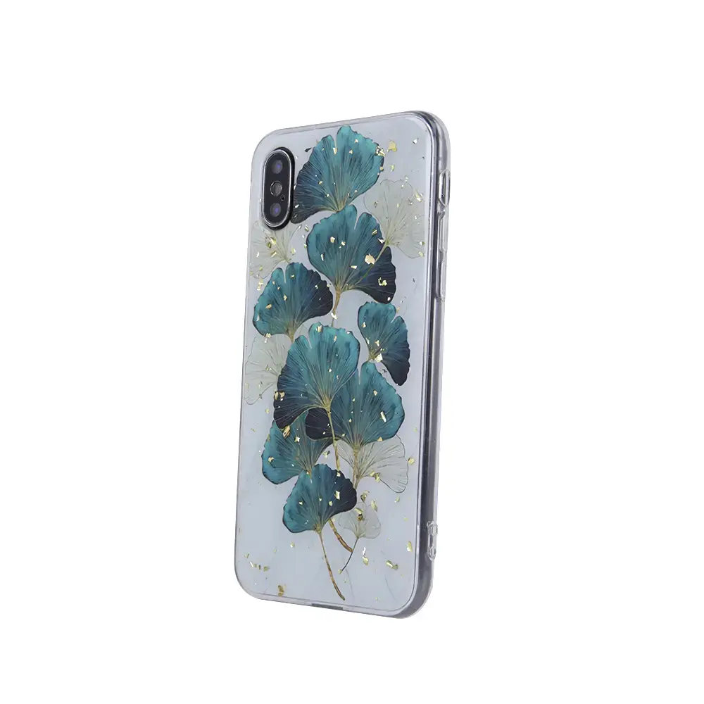 Gold Glam case for iPhone 15 Pro 6,1" leaves