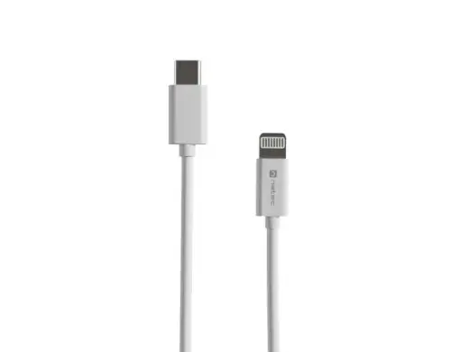 LIGHTNING(M)->USB-C(M) CABLE 2M WHITE MFI PRAT
