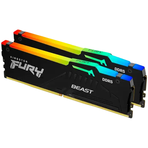 Kingston 64GB 6000MT/s DDR5 CL36 DIMM (Kit of 2) FURY Beast RGB