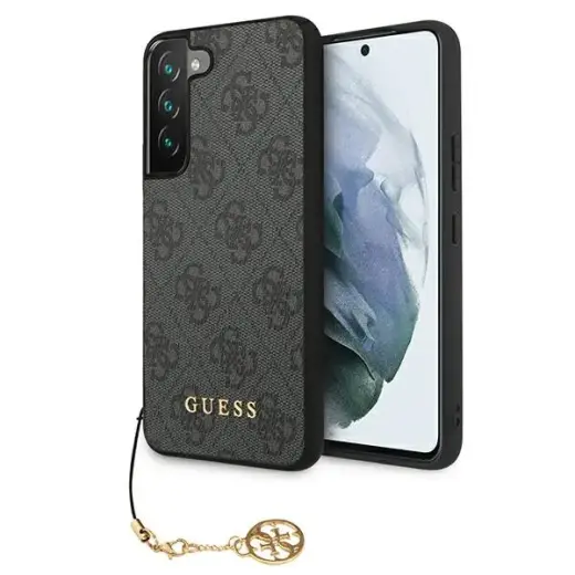 Guess GUHCS22MGF4GGR S906 S22+ szary|grey hardcase 4G Charms Collection