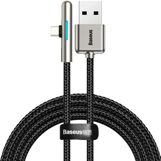 Baseus Iridescent Lamp HW flash charge Mobile Game USB For Type-C 40W 2m Black