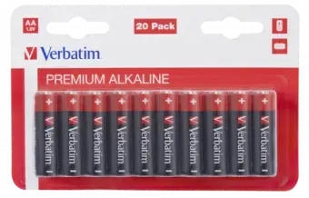 Baterijas Verbatim AA Premium Alkaline 20-Pack 1.5V