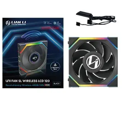 Lian Li Fan UNI FAN SL Wireless Reverse Blade LCD 120mm ARGB PWM / 12RSLLCD1W1B Black