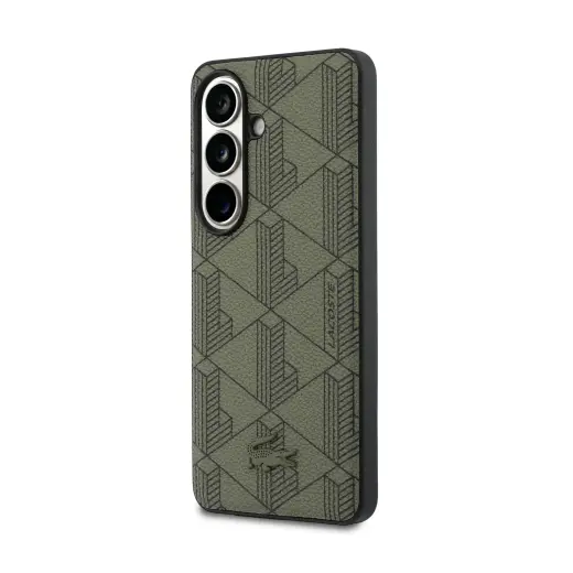 Lacoste PVC Blend Monogram maciņš ar MagSafe atbalstu telefonam Samsung Galaxy S26 (S942) zaļš