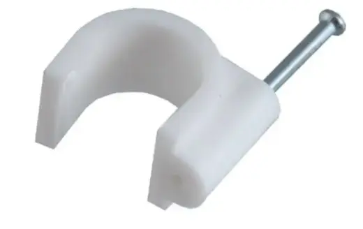Cable clip 7mm 25gb white