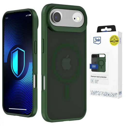 3mk Smoke MagCase чехол с поддержкой MagSafe для телефона iPhone 17 Air зелёный
