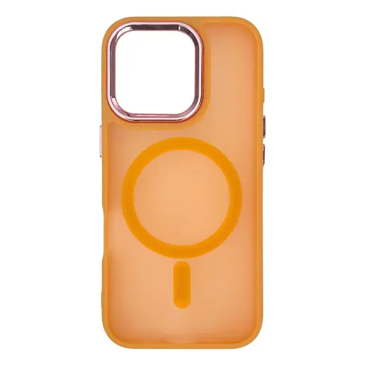 Magnetic Collection telefono dėklas su MagSafe palaikymu iPhone 16 Pro oranžinis