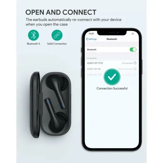 Aukey EP-T21S TWS Wireless Earbuds Black