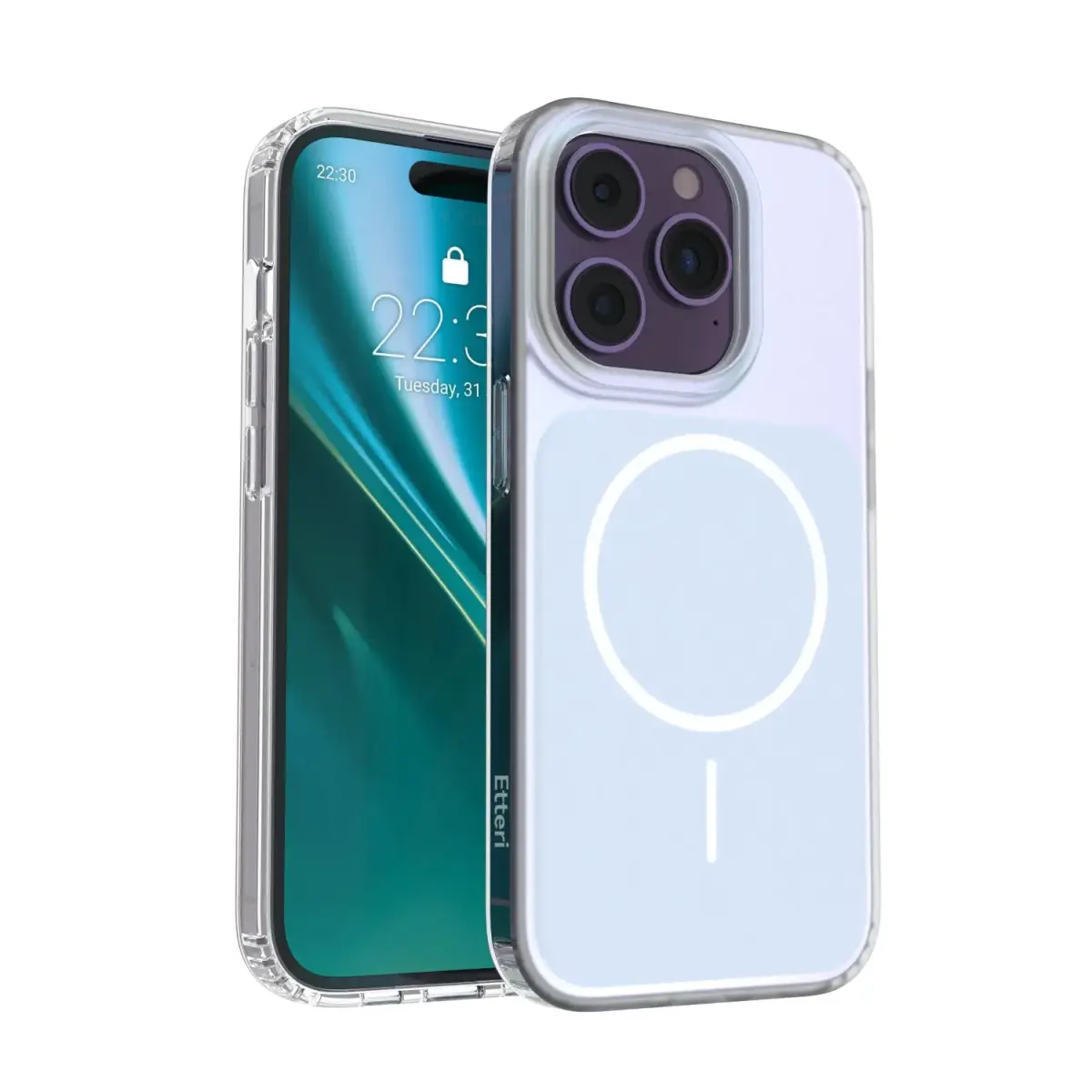 Etteri Hidden Pearl Epoxy Mag maciņš telefonam iPhone 14 Pro zils