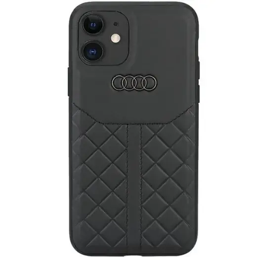 Audi Genuine Leather iPhone 11 | Xr 6.1" czarny|black hardcase AU-TPUPCIP11R-Q8|D1-BK