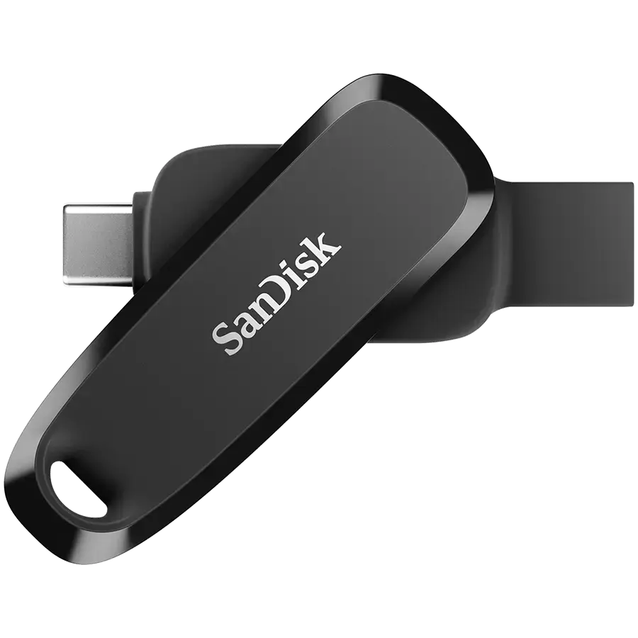 Flash drive SanDisk Ultra Slider USB Type-C + USB-A 128GB Black