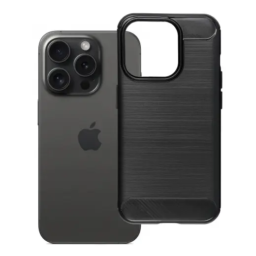 Carbon 2.0 telefono dėklas iPhone 15 Pro juodas