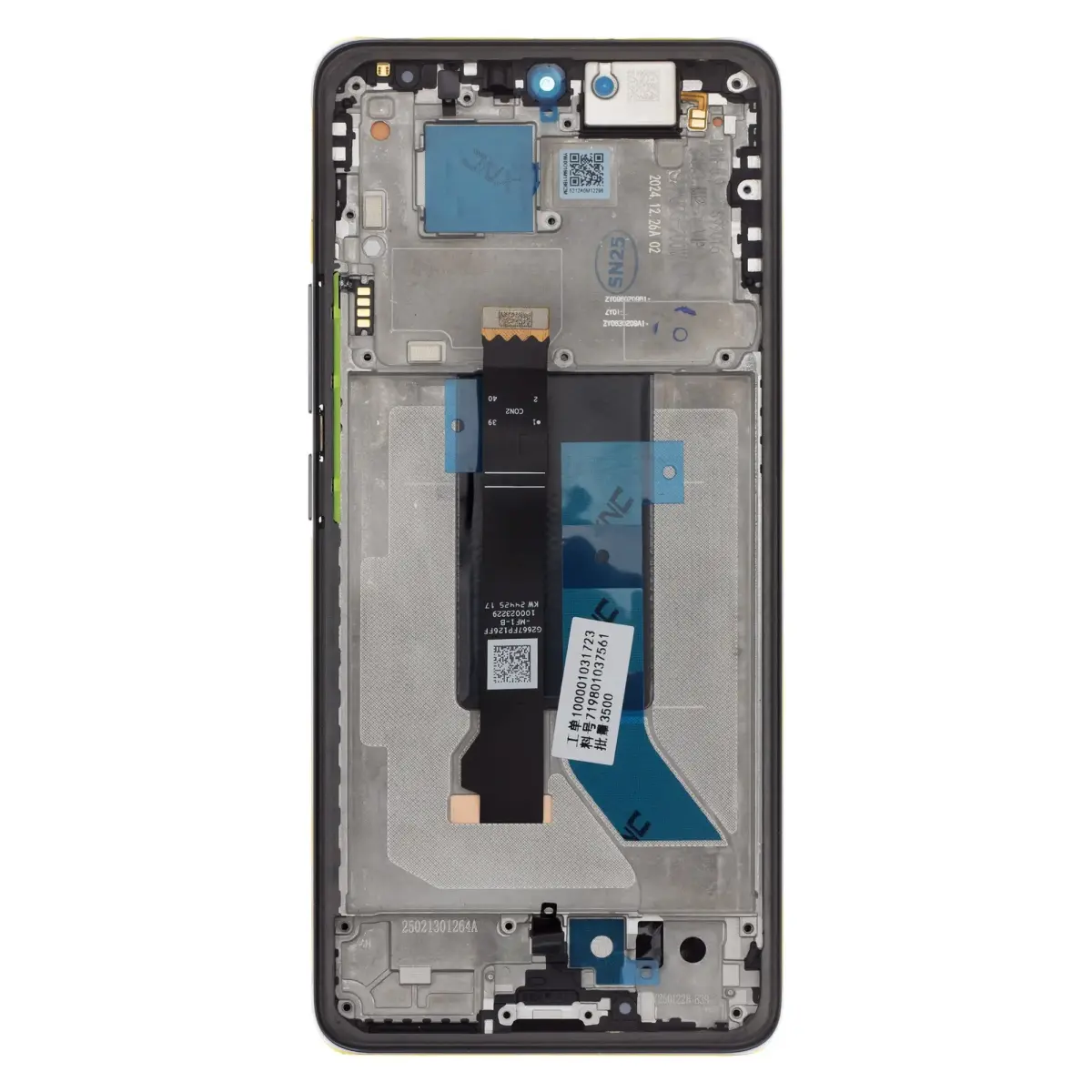 LCD Display + Touch Unit + Front Cover for Xiaomi Redmi Note 14 Pro 5G Black (Service Pack)