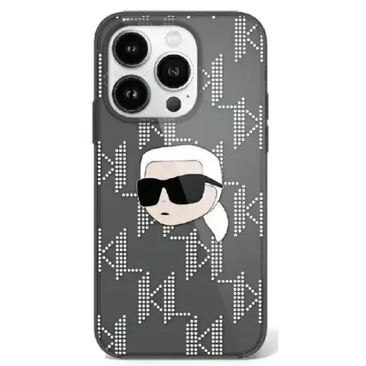 Karl Lagerfeld case for iPhone 16 6,1" KLHCP16SHKLPKHK black Hard IML Karl Head Electroplated