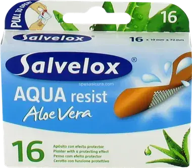 SALVELOX Aqua Resist Aloe Vera Adhesive Dressing 16 Units