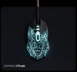 Perifērijas komplekts Trust Gaming Mouse & Mouse Pad Black