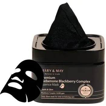 MARY & MAY Premium Idebenone Blackberry Complex Essence Mask ( 20 pcs )