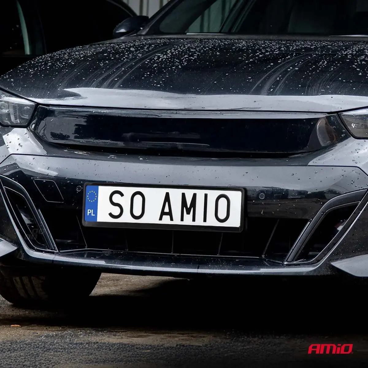 License Plate Frame - BLACK PREMIUM PL AMIO-04779