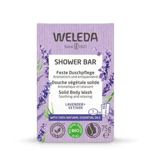 Weleda Lavender & Vetiver Shower Bar 75g in None